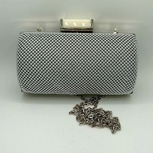 Y2K Jessica McClintock metal mesh and lucite cross-body evening bag - Picture 5 of 5